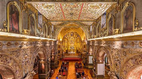 Ancient Iglesia De San Francisco In Quito Ecuador