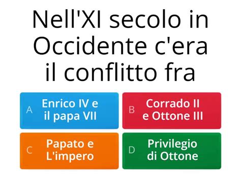 Il Conflitto Tra Papato E Impero Quiz