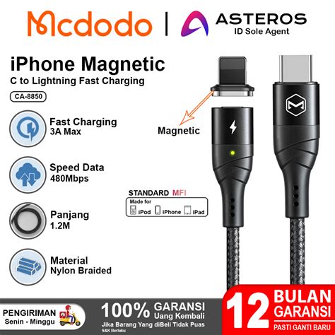 Jual Mcdodo Kabel Data Magnetic For Iphone Type C To Lightning Fast