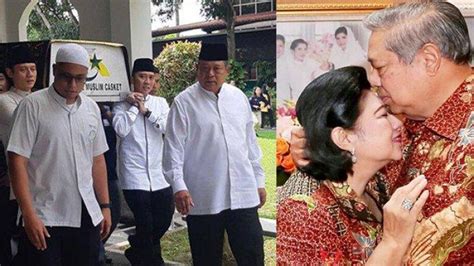 AHY Dan Ibas Menangis Saat Angkat Peti Jenazah Bundanya Ani Yudhoyono