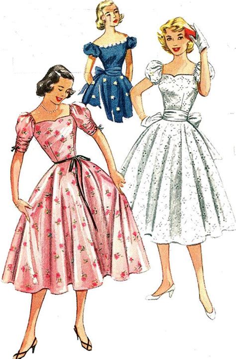 Vintage S Party Dress Sewing Pattern Simplicity Etsy