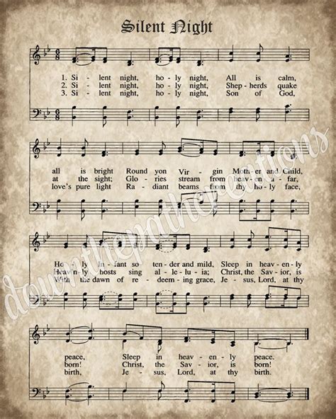 Christmas Hymns Printable - Calendar Printables