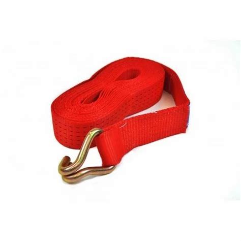 Red Polyester Cargo Lashing Belt For Industrial Capacity Ton At