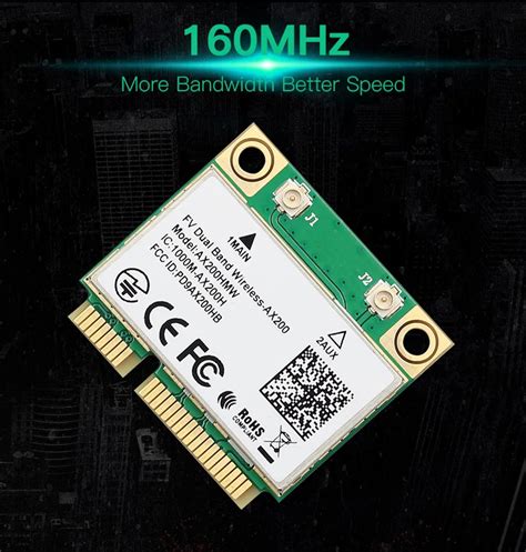 Dual Band Mini PCI E Wifi 6 Intel AX200 Wlan 802 11ax Wireless AX200HMW