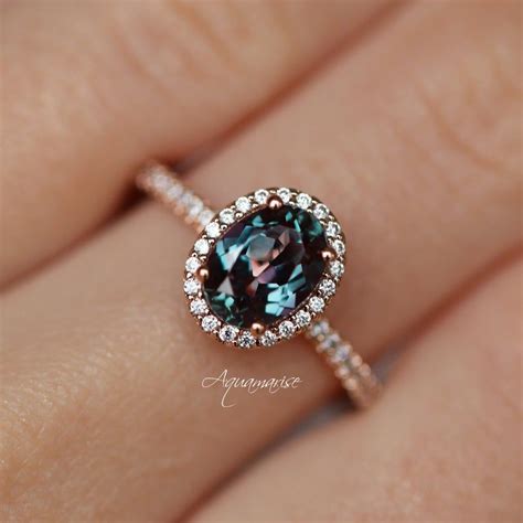 Natural Alexandrite Wedding Rings Jenniemarieweddings