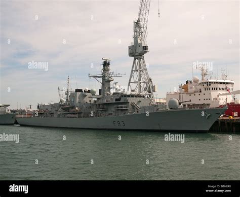 HMS St Albans Type 23 Frigate berthed Portsmouth Harbour Hampshire England UK Stock Photo - Alamy