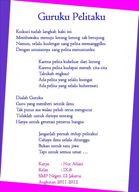 Puisi Perpisahan Terima Kasih Guruku - 56+ Koleksi Gambar