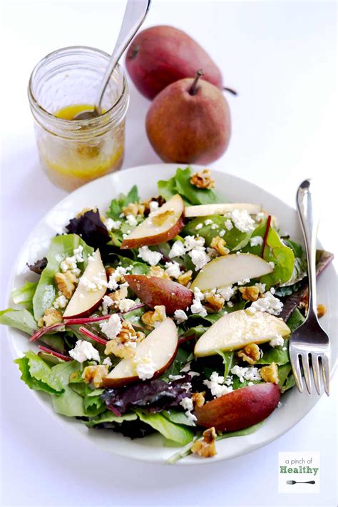 Pear Goat Cheese And Walnut Salad A Pinch Of Healthy