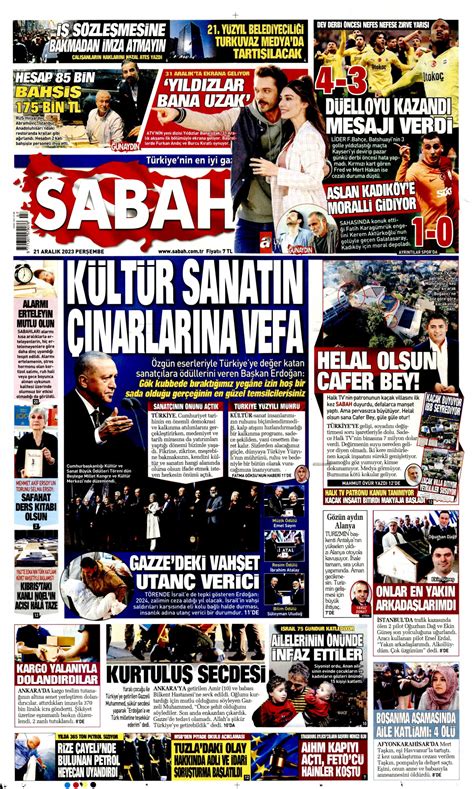 Sabah Gazetesi Sabah Man Et Oku Haberler Aral K