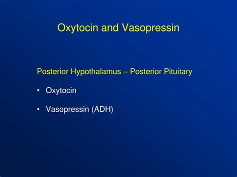 PPT - Oxytocin and Vasopressin PowerPoint Presentation - ID:3946132