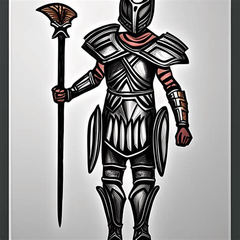 Ancient Greek Armor Modern Version Drawing · Creative Fabrica