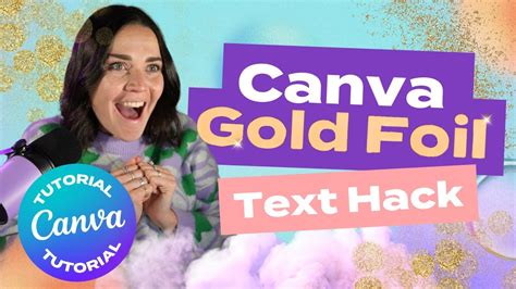 Canva Tutorial Gold Foil Text Effect Your Brand Fonts Or Other