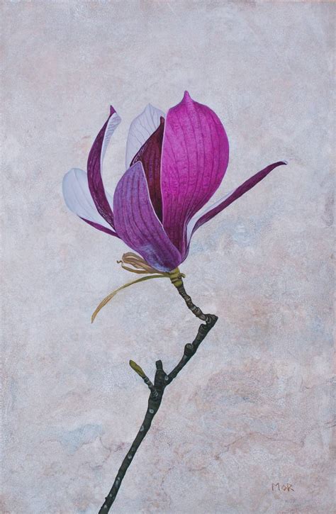 Magnolia Blossom Painting by Dietrich Moravec | Saatchi Art