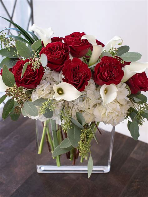 True Love Premium White Flower Arrangements Red Rose Arrangements