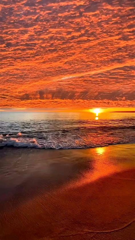 Soothing Sunset At The Beach Relaxing Ocean Waves Vidéo En 2024