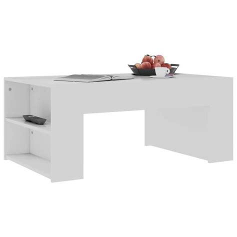 Zerodis Table Basse Blanc X X Cm Agglom R Hb Cdiscount Maison