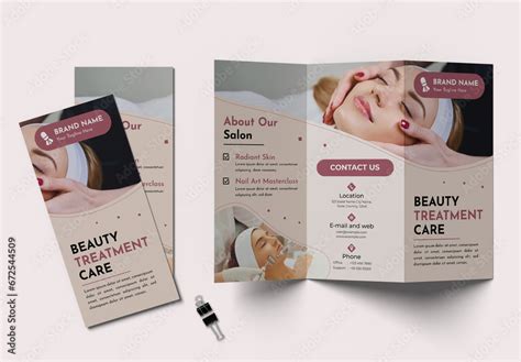 Spa Beauty Salon Trifold Brochure Template Stock Template Adobe Stock