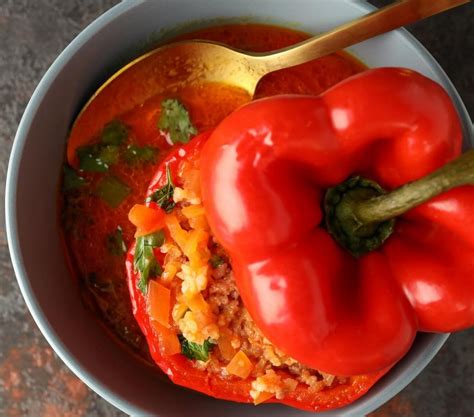 Stuffed Bell Peppers Recipe Easy Crock Pot Recipe