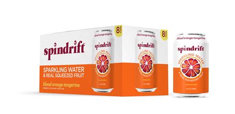 Spindrift Sparkling Water Blood Orange Tangerine Flavored Made With