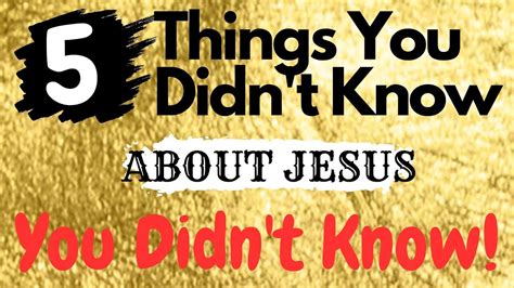 5 Things You Didnt Know You Didnt Know 5 Interesting Facts From The Bible Most People Dont