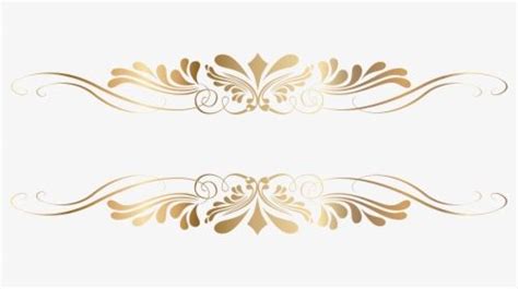 Decorative Arts Clip Art - Decorative Gold Lines Png, Transparent Png ...