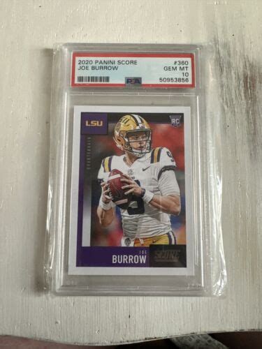 2020 Panini Score Joe Burrow 360 Psa 10 Gem Mint Ebay