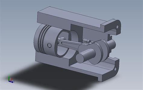 简单活塞的切口模型solidworks 2014模型图纸免费下载 懒石网