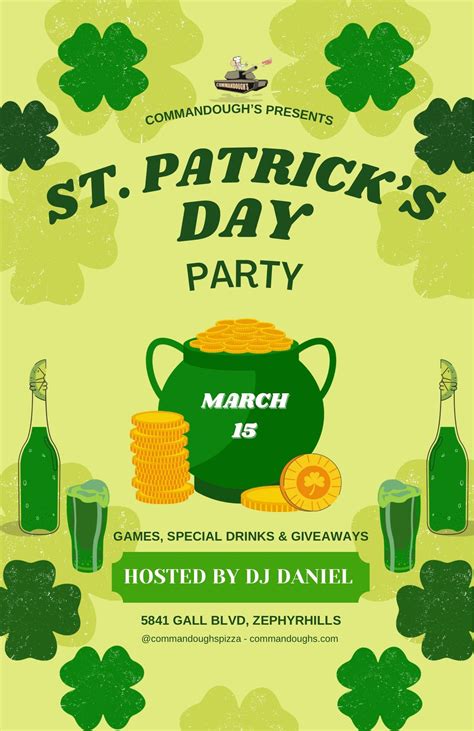 Saint Patrick’s Day Celebration at Commandough’s, 5841 Gall Blvd
