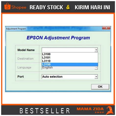 Jual Software Resetter Reset Reseter Printer Epson L L