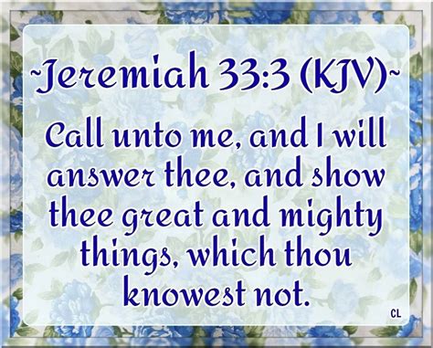 Call Unto Me And I Will Answer Thee Jeremiah Bible Verses