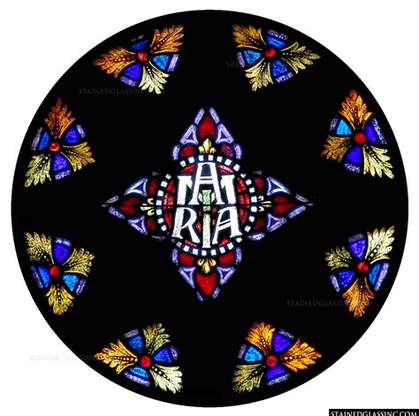 "Christ Symbols" Religious Stained Glass Window