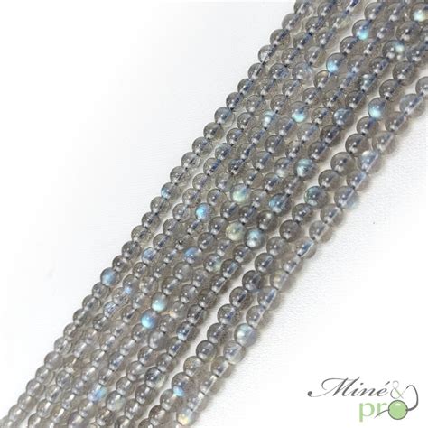 Labradorite Naturelle Extra En Perles Rondes Mm Fil Complet Mine