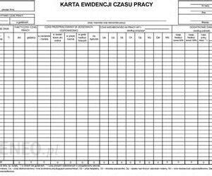 Michalczyk Druk Indywidualna Karta Czasu Pracy Pracownika 1 2 A4 531 0