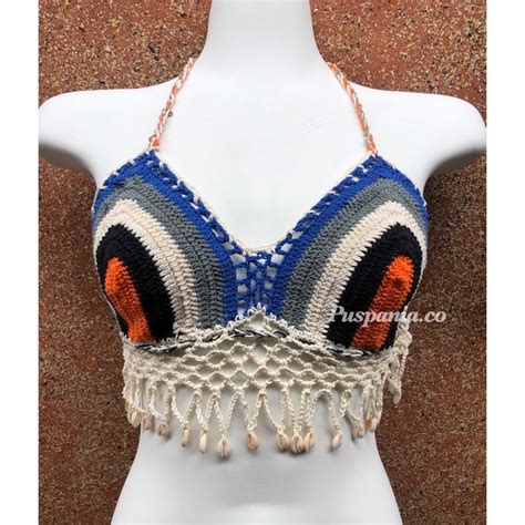 Jual Bra Rajut Kerang Bra Bh Rajut Bali Bikini Crochet Shopee