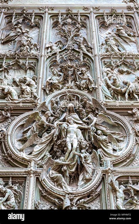 Sculptures On The Milan Cathedral Duomo Di Milano The Largest