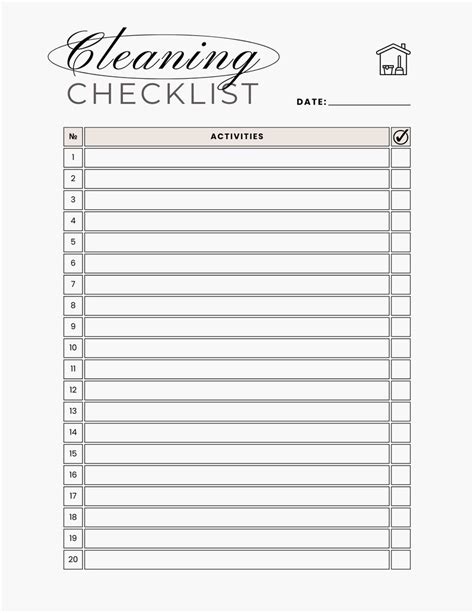 Cleaning Checklist, Deep Cleaning Checklist, Daily Cleaning Checklist ...