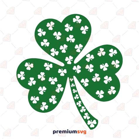 Shamrock Made Of Shamrocks Svg Cut File Premiumsvg