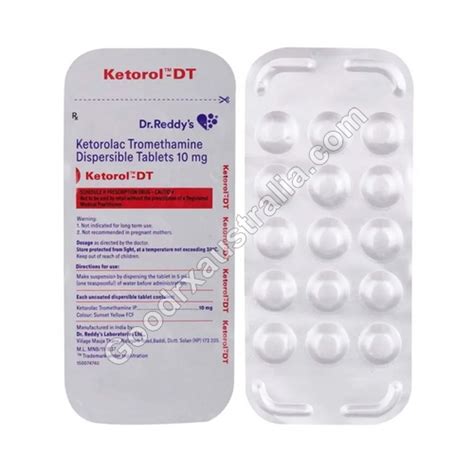 Ketorol Dt 10mg Ketorolac