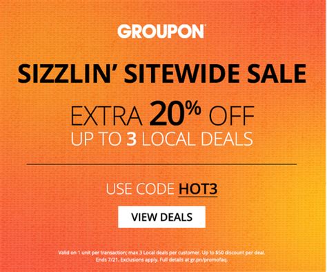 Groupon Coupon Code Save 20 Off Local Deals