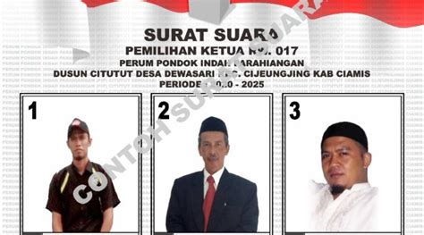 Contoh Surat Suara Pemilihan Ketua Rw 48 Koleksi Gambar