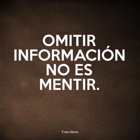 Cartel para Omitir información no es mentir