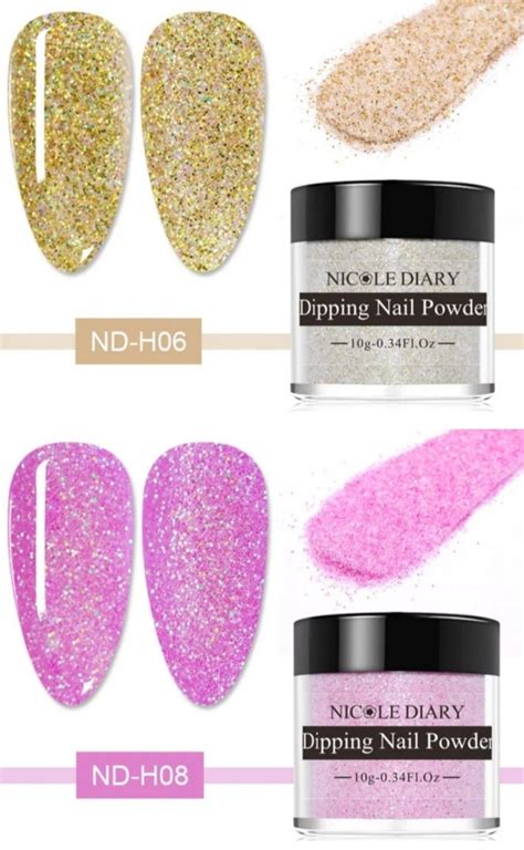 Nicole Diary Chameleon Dipping Nail Powders Set Of 12 Starter Etsy