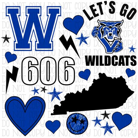 Shelby Valley Wildcats Shelby Valley Kentucky Blue and Black Scatter ...