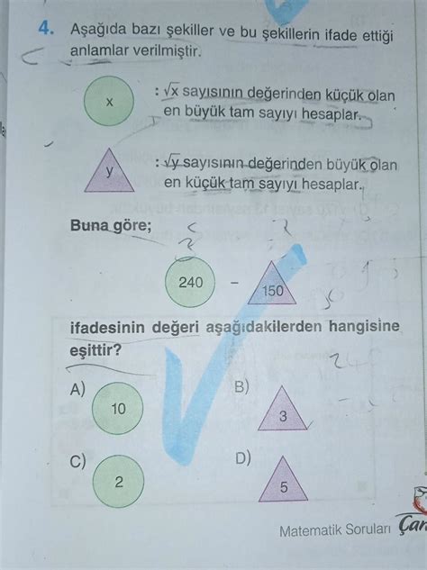 4. Aşağıda bazı şekiller ve bu ş…