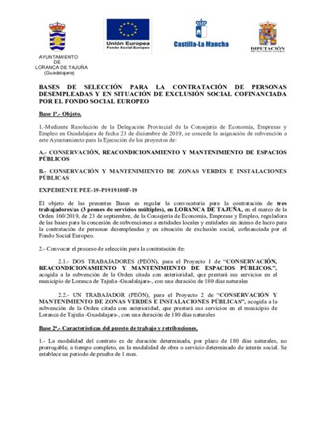 Completable En L Nea Bases De Seleccin Para La Contratacin De Personas