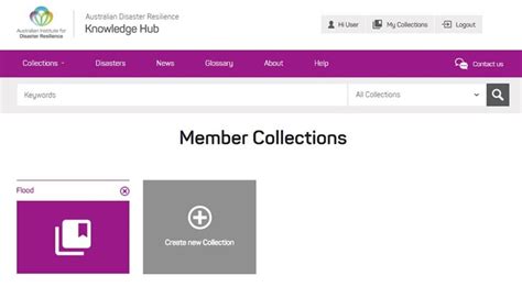 Image Showing The My Collections Button At The Top Right Hand Side Of