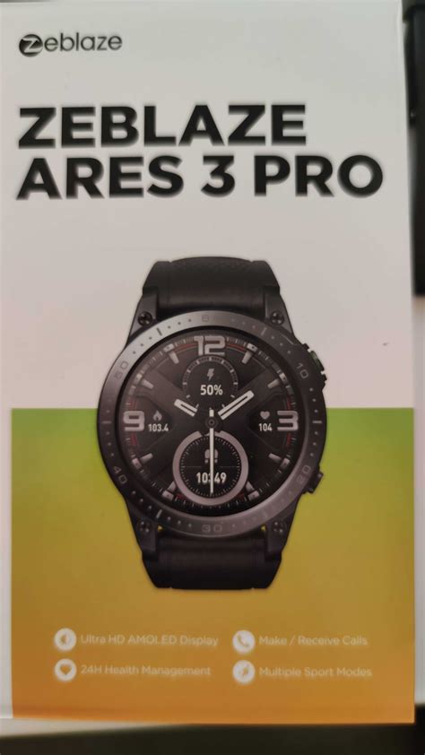 Zeblaze Ares Pro Smartwatch Bluetooth Ecr Amoled Ultra Hd Azeit O