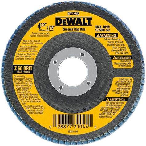 Amazon Dewalt Flap Disc Zirconia Inches X Inches