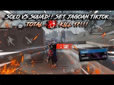 Solo Vs Squad Pake Set Jagoan Tiktok Aim Gw Auto Merah Kill