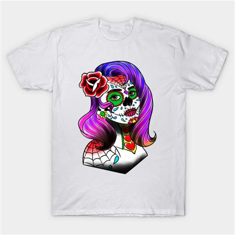 Sugar Skull Woman Sugar Skull T Shirt Teepublic